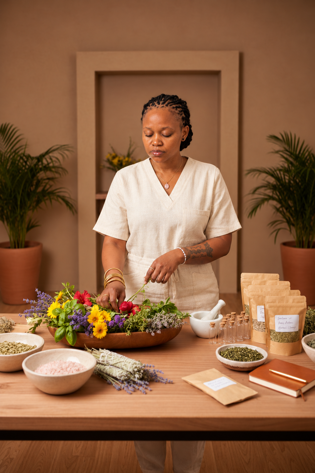 Herbalist Atelier in Warm Earth Tones